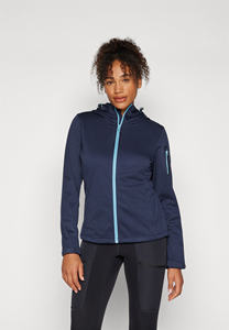 Veste Softshell d'eau Bridge pour femmes bleu foncé personnalisée durable Prix d'usine Manches longues Coupe-vent Vestes de course à pied d'extérieur - Product Image 6