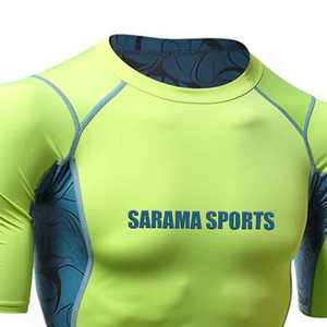 T-shirt de compression MMA à manches courtes de haute qualité Rash Guard pour hommes Chemises de boxe Rash Guard OEM - Product Image 3