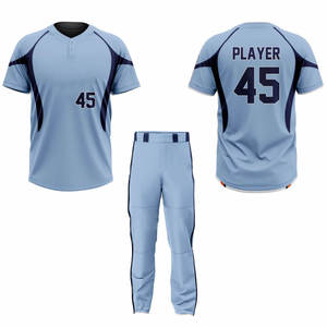 Nuevo Estilo de Uniforme de Béisbol para Hombre, Jersey de Béisbol Retro con Dos Botones, Conjunto de Pantalones, Uniforme de Béisbol Personalizado - Product Image 1