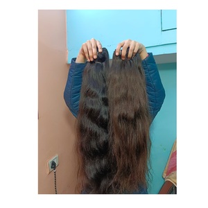 Vente en gros d'extensions de cheveux indiens vierges non transformés 100% de haute qualité pour l'approvisionnement en cheveux humains indiens de trame de génie - Product Image 5