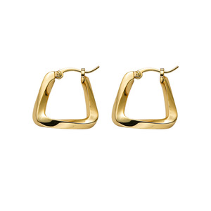 Vente en gros de boucles <span class=keywords><strong>d</strong></span>'oreilles créoles classiques pour femmes en acier inoxydable plaqué <span class=keywords><strong>or</strong></span>, idéales pour les cadeaux et <span class=keywords><strong>l</strong></span>'usage quotidien, vente en gros OEM ODM - Product Image 1
