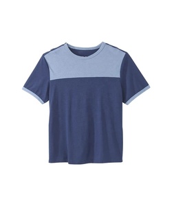 Camiseta adaptativa postoperatoria para hombre con botones a presión, patrón de letras teñidas, manga corta de algodón 100% Para pacientes mayores - Product Image 1