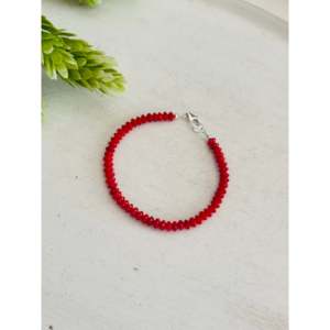 Southwest Classic Style Strung Bamboo Coral & Sterling Silver <b>Beaded</b> <b>Bracelet</b> for Gift - Product Image 4