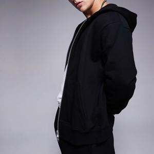 Service OEM – Nouveau Hoodie d'Hiver Décontracté à Capuche avec Fermeture Éclair, Impression Numérique Effet Délavé, Léger, Couleur Unie, Séchage Rapide - Product Image 2