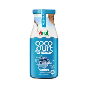 Klaar Om 280Ml Cocogurt Met Bosbessenmelkdrank Te Verzenden, Geen Suiker, Vetarm Monster Private Label Oem