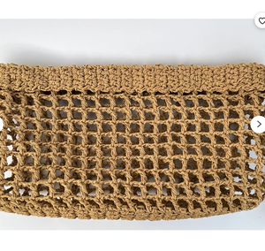 Sac de paille tissé à une épaule pour dames Sac tissé à la main Sac de paille Crochet Macramé Sacs de plage directement du fournisseur indien - Product Image 2