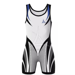 Singlet de lutte en polyester pour hommes, poids lourd, vente en gros, hauts une pièce, haute qualité, séchage rapide, écologique, respirant, personnalisable - Product Image 1