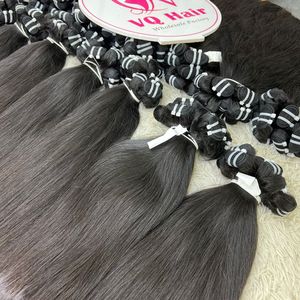 Cheveux naturels lisses dans la trame, 100% cheveux humains, cheveux bruts cambodgiens un donneur - Product Image 5