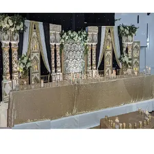 传统拉杰瓦迪婚礼接待舞台装饰神话般的白金舞台装饰拉贾斯坦婚礼舞台主题