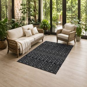 <b>RUGS</b> DEPOT LXDP-0941 Wholesale <b>Charcoal</b> <b>Grey</b> Modern Vintage Digital Printed Machine Washable Chenille Area <b>Rug</b> Non Slip - Product Image 6