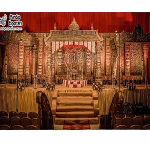 Grand toile de fond en fibre pour fêtes, décoration de scène de mariage indienne tendance et inspirante, scène traditionnelle du sud de l'Inde pour mariage en Malaisie - Product Image 1