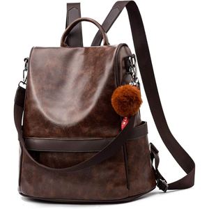 Sac à dos en cuir véritable pour femmes, sac à bandoulière de voyage à la mode pour dames, utilisation quotidienne, conception légère - Product Image 4