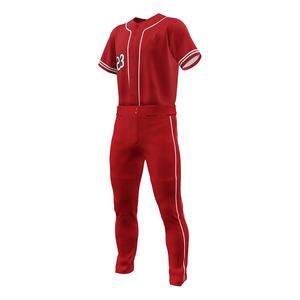 Uniformes de baseball personnalisés pour hommes en gros, pas chers, respirants, couleur rouge, ensemble de vêtements de sport, sublimation, baseball personnalisé pas cher pour hommes - Product Image 4