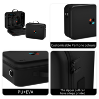 Étui de voyage en PU avec impression de logo pour 2 consoles Nintendo Switch 2, sac de rangement protecteur étanche et antichoc en EVA rigide avec fermeture éclair