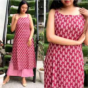 Haute qualité confortable coton Kurti pantalon fonction porter coton imprimé femmes Kurti disponible à prix abordable de l'Inde - Product Image 3