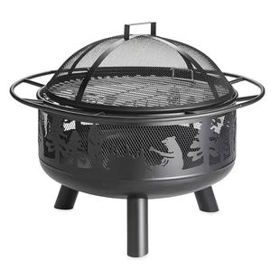 Foyer extérieur portable en métal fini personnalisé jardin patio arrière-cour cheminée foyer à bois avec support - Product Image 5