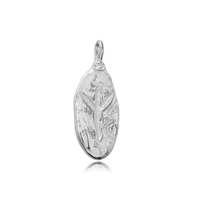 Viking Algiz Rune pendentif en argent breloque en argent sterling 925 pendentif turc fait à la main bijoux fins