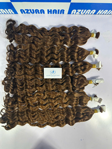 Super vente de paquets de cheveux humains vierges bruts de haute qualité en vrac Deep Body Wave Natural Wave du Vietnam, trame de cheveux bouclés Remy - Product Image 6