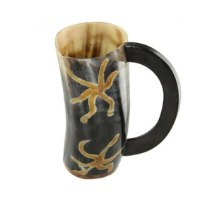 New Arrival High Quality Buffalo Horn Viking Mug Handmade Eco-Friendly Beer Drinking Mug for Home Use - Product Image 1