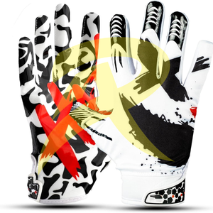 Nouveaux gants de football américain de qualité supérieure, respirants et confortables, en cuir synthétique avec revêtement en silicone antidérapant - Product Image 5