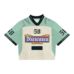 Mejor fabricante de ropa deportiva camisa personalizada de talla grande caída hombro béisbol Jersey precio al por mayor Francia hombres camisetas de fútbol - Product Image 2