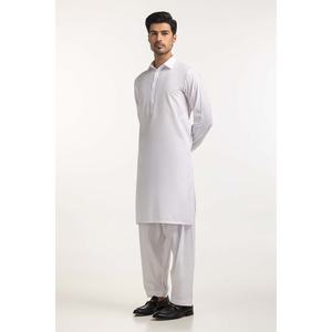 Costume de mariage blanc basique coupe ajustée SK-P24-076, long, formel, pour affaires, avec col à revers, fermeture à bouton simple et fermeture éclair - Product Image 6