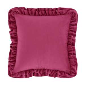 Fundas de Almohada Decorativas de Terciopelo con Volantes, Funda de Cojín de Terciopelo con Ribete de Volantes - Product Image 3