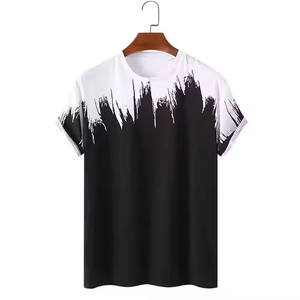 T-shirt pour homme en coton 100% écologique, respirant, col rond, manches courtes, taille plus, coupe ample - Product Image 5