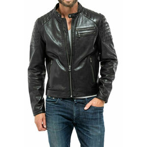 OEM Service for Winter Blank Jackets Customizable Casual Men Leather Jacket Custom Logo with Wholesale Price - Product Image 6