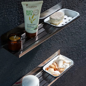 Étagère murale en acier inoxydable pour salle de bain, support de rangement pour douche, pour shampoing, savon, accessoires, usage hôtelier - Product Image 5