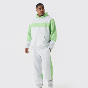 Prix bon marché personnalisé survêtements imprimés pour hommes à séchage rapide personnalisé 100% coton surdimensionné français éponge 2 pièces ensemble survêtement respirant - Product Image 1