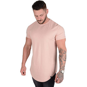 Venta al por mayor de camisetas ajustadas para hombre Camiseta de corte largo Drop Cut Workout Gym Sporting Running Camiseta que absorbe el sudor para hombres - Product Image 5