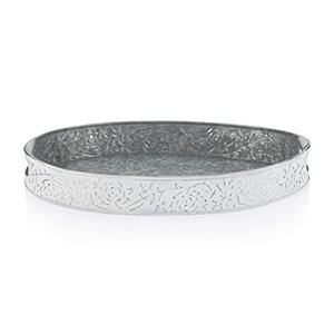 Square Galvanized Metal Serving <b>Tray</b> with Handle for Dining Table & Home for Hotels Food & <b>Snacks</b> Serving <b>Tray</b> - Product Image 4