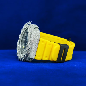 Reloj digital personalizado Iced Out VVS Moissanite Diamonds Watch Cinturón de goma automático de lujo Hip Hop Watch Regalo para hombres - Product Image 4