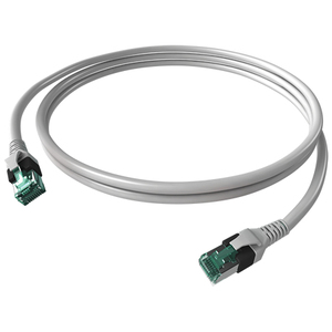 EasyLan Cavo patch DualBoot Cat.6A schermato RJ45 grigio 1 m - Product Image 1