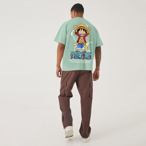 T-shirt en coton à impression numérique graphique pour hommes, t-shirt à manches courtes à la mode Hip Hop, t-shirt décontracté à épaules tombantes. - Product Image 1
