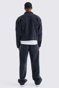 Chaqueta vaquera para hombre con forro de Sherpa grueso, ropa de abrigo cálida de invierno, ropa de calle vintage, abrigo vaquero azul rasgado, moda informal - Product Image 5