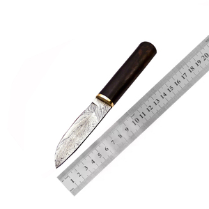 Couteau Offre Spéciale Skinner avec manche en bois naturel et gaine en cuir véritable pour la chasse Support OEM disponible Couteau de chasse médiéval - Product Image 6