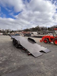 Remolque de Plataforma Hidráulica Reforzado de 22 pies y 15K para Transporte de Vehículos con Doble Cilindro y Cubierta de Acero para Trabajo Agrícola - Product Image 4