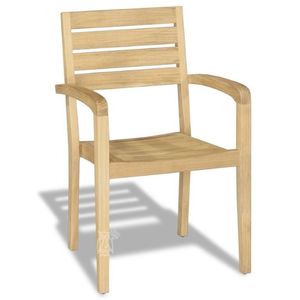 เก้าอี้ไม้สักแบบวางแขนเก้าอี้อิตาลีสำหรับงานนิทรรศการสโตก้า-สวนไม้สักเฟอร์นิเจอร์กลางแจ้ง Jepara - Product Image 3