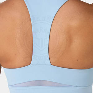 Camiseta Deportiva Corta de Espalda Cruzada para Mujer, con Logotipo Frontal, Transpirable, de Secado Rápido, de Poliéster/Algodón, para Entrenamiento en Interiores - Product Image 2