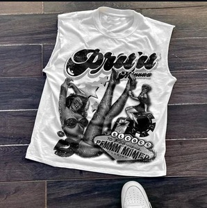 FITFASHION BRAND Digital Printing Logo Cotton Plain Bodybuilding Custom Tank <b>Top</b> GYM Wear Fitness <b>Muscle</b> Vest For <b>Men</b> - Product Image 5
