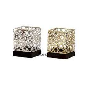 Set Of 2 Gold Plated And Silver Shiny Polished Heavy Duty Metal <b>Stand</b> For <b>Crystal</b> Beaded Attractive Look Candle Holder Votive - Product Image 6