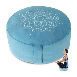 <b>Yoga</b> Meditation Pillow Large Buckwheat <b>Bolster</b> Floor Pillow Meditation Cushion Stress Relief Organic Cotton Meditation Cushions - Product Image 1