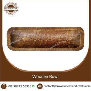 High Quality Wholesale Supply Vintage Brown Color Rectangular Shape Wooden <b>Dough</b> <b>Bowl</b> for Home, Restaurants & Hotel - Product Image 3