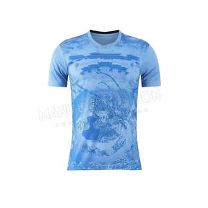 Camiseta Deportiva Sublimada para Hombre, Corte Ajustado, Cómoda y Elegante, 100% Algodón, Secado Rápido, Transpirable, Último Diseño, Novedad 2023 - Product Image 1