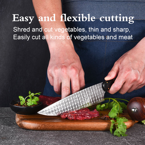 มีดเชฟเหล็กดามัสกัสใช้มือยึดใบมีดคมงานทำมือปรับแต่งได้ - Product Image 4