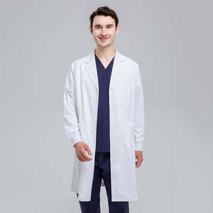 Uniforme Médico Unisex de Manga Corta con Cuello en V para Mujer, Conjunto de Uniforme de Enfermera de Hospital, Estilo Bata de Laboratorio, Tejido de Algodón y Poliéster, Talla XL - Product Image 2