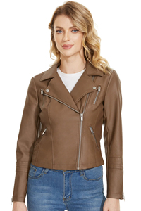 Hợp thời trang unisex PU da máy bay ném bom Áo khoác cho phụ nữ không thấm nước PU <span class=keywords><strong>Shell</strong></span> & ấm lót cho mùa thu mùa đông ngoài trời - Product Image 3