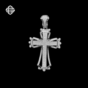 Collier pendentif croix glacé de luxe pour hommes Micro pavé CZ Hip Hop bijoux de mode chaîne de corde en acier inoxydable cadeau religieux - Product Image 3